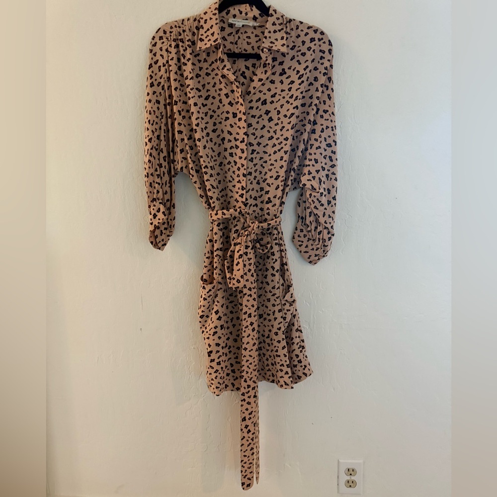 See By Chloe Animal Print dress - Black and Cream